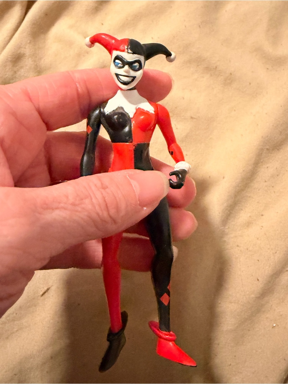Harlequin Action Figure - Red & Black Kids Toy